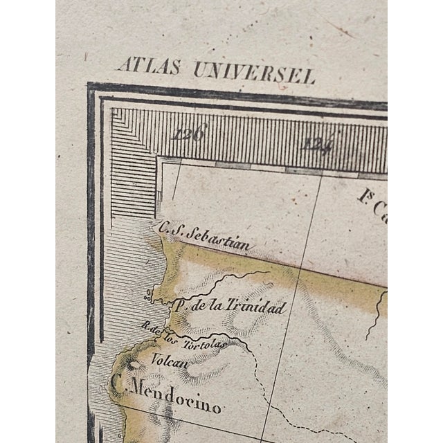 Antique 1825 Brué Map of Mexico & California — Framed French Engraving, 27.5" × 21.5" For Sale - Image 13 of 17