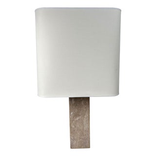 Vintage Travertine Table Lamp, 1970s For Sale