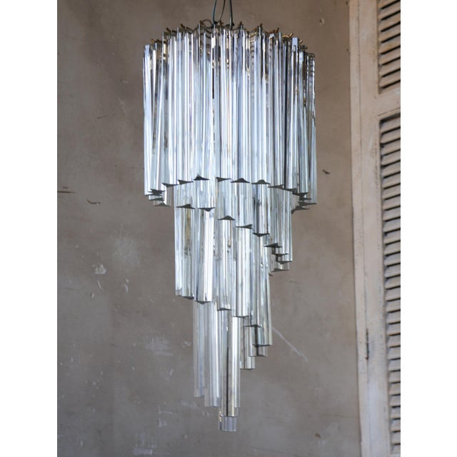 Vintage Murano Glass Chandeliers, 1970s, Set of 2 For Sale - Image 4 of 11