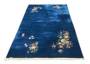 1930s Vintage Art Deco Design Chinese Rug- 11′10″ × 19′3″
