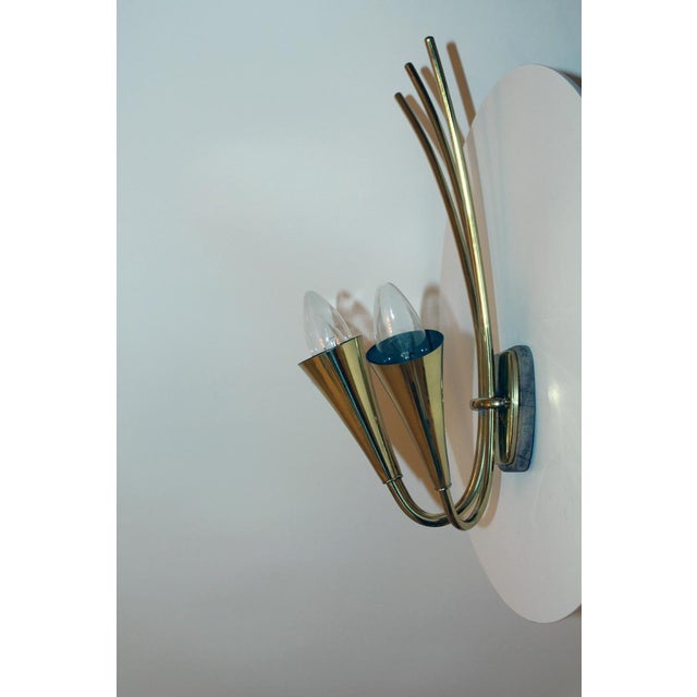 Wall Lamp with Three Lights by Rupert Nikoll, 1950s For Sale - Image 6 of 8