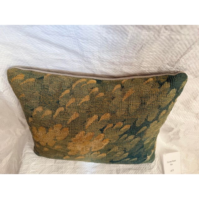 Authentic 17th Century Brussels Flemish Tapestry Pillow For Sale In Los Angeles - Image 6 of 7