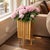Solid Wood Slatted Planter Box, 9 X 9 X 24 For Sale - Image 4 of 9
