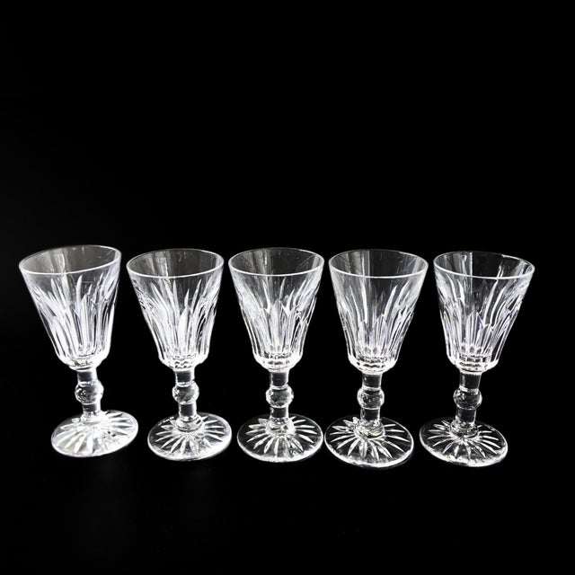 Small Pyramid Liqueur Glasses in Crystal by Fritz Kallenborg for Kosta, Set of 5 For Sale - Image 6 of 8