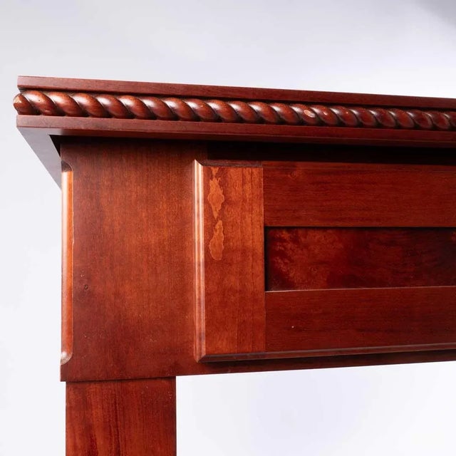 Wood Late 20th Century Contemporary Cherry Server With Rope Turned Legs For Sale - Image 7 of 12