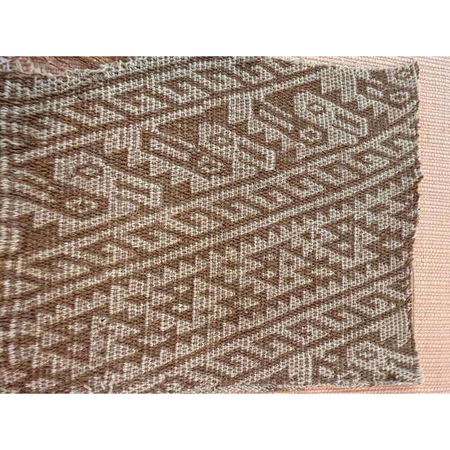 20th Century Antique Framed Handwoven Textile Fragment From Laos or Thailand For Sale - Image 6 of 7