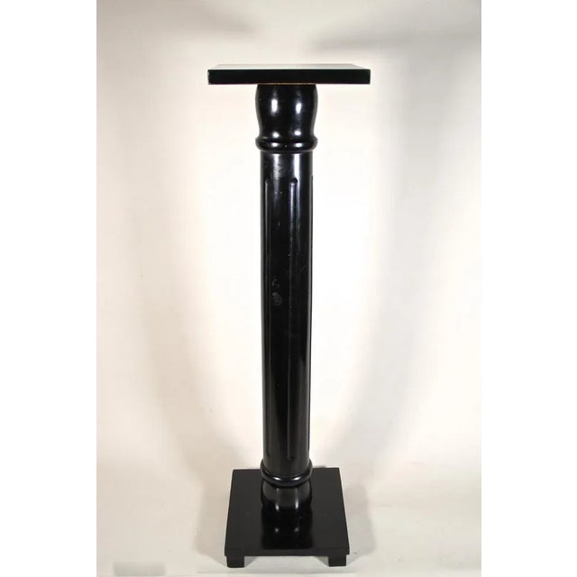 Art Nouveau Ebonized Beechwood Pedestal, Austria, 1900s For Sale - Image 5 of 14