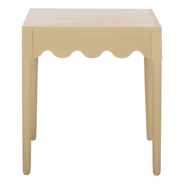 Neha Wavy Accent Table in Natural For Sale