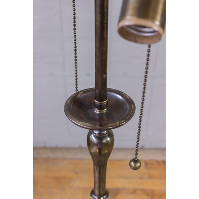 Metal French 1940s Brass and Bronze Floor Lamp For Sale - Image 7 of 16