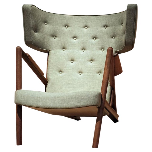 Grasshopper Armchair in Wood and Fabric by Finn Juhl For Sale
