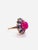 Gemstone Bochic “Capri” Vintage Blue Sapphire, Ruby & Rose Cut Topaz 18K Gold & Silver For Sale - Image 7 of 12