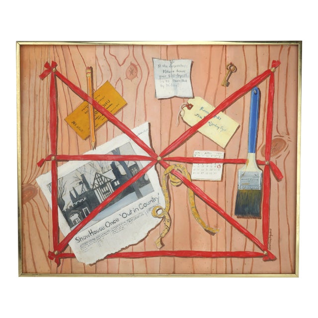 Caroline Klopstock Trompe l'Oeil Oil Painting, 1976 For Sale