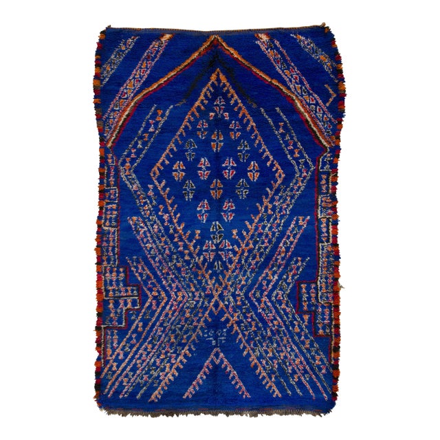 Vintage Moroccan Berber Wool Rug With Diamond Design by Rug & Kilim, 1950-1959 For Sale