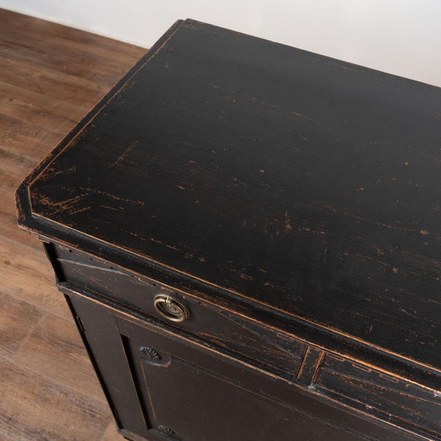 Late 19th Century Late 19th Century Swedish Black Gustavian Sideboard Buffet For Sale - Image 5 of 13