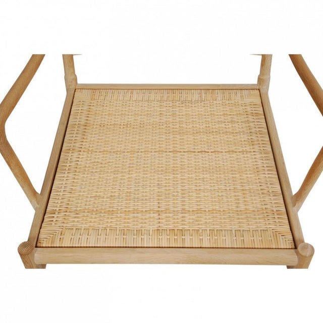 Colonial Chair in Oak and Black Leather by Ole Wanscher For Sale - Image 9 of 11