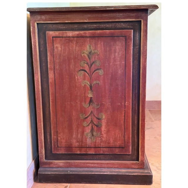 Rustic 1980s The San Miguel: Hand-Stenciled Tuscan Rustic Credenza by Dupuis For Sale - Image 3 of 11