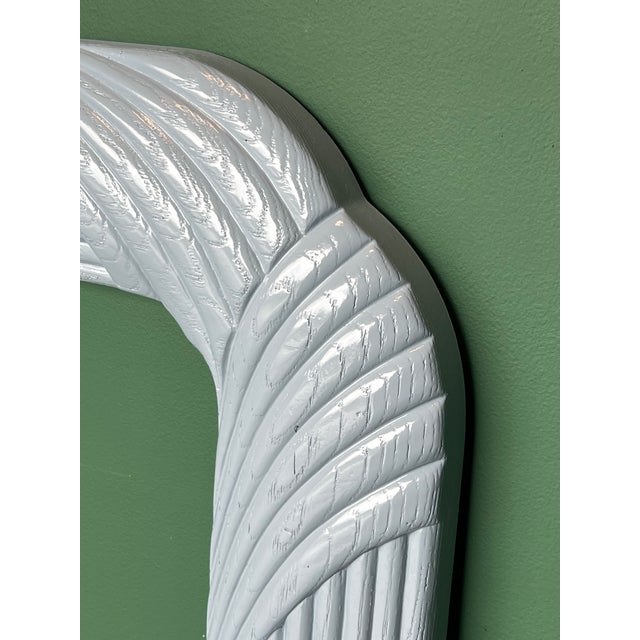 Mid 20th Century Gray High Gloss Lacquered Mirror For Sale - Image 4 of 9