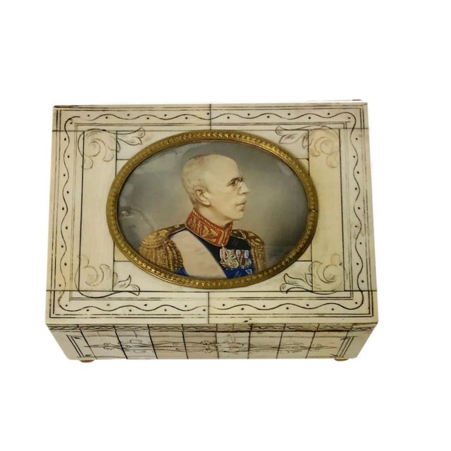 Late 19th Century Anglo Indian Portrait Box Emperor Franz Joseph of Austria For Sale - Image 10 of 10