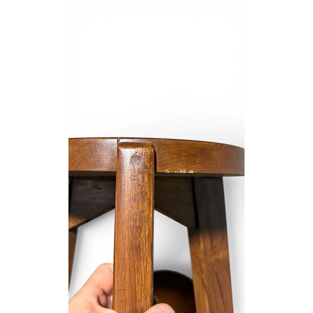Pierre Jeanneret Set of 3 - Pierre Jeanneret Teak Stools C. 1960 For Sale - Image 4 of 6