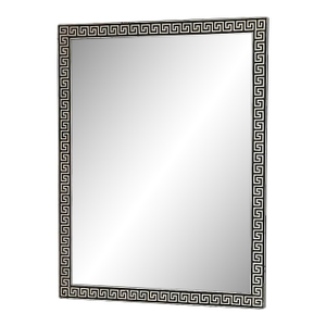 Vintage Greek Key Meander Black Framed Wall Mirror