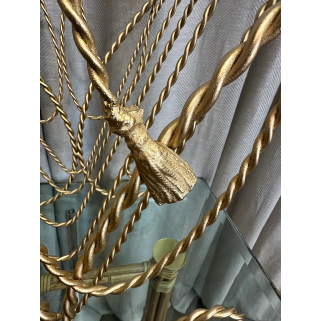 Gilt Metal Magazine Rack For Sale - Image 4 of 6