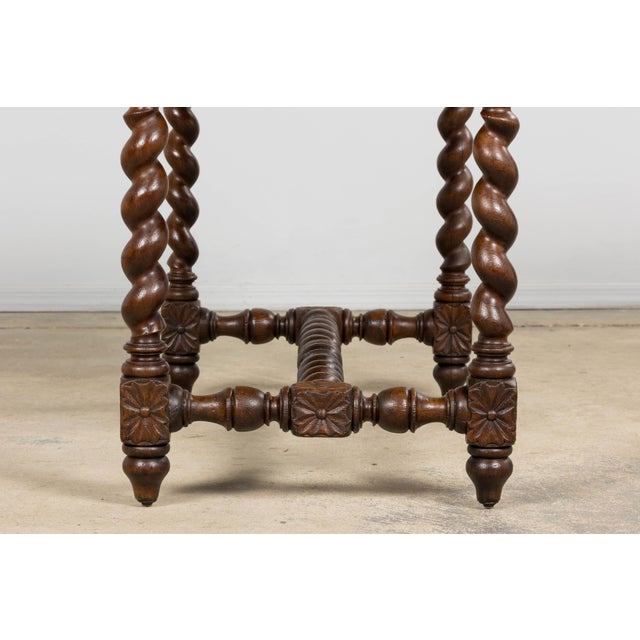 Antique French Louis XIII Style Oak Writing Table or Side Table, Late 19th Century For Sale - Image 15 of 18