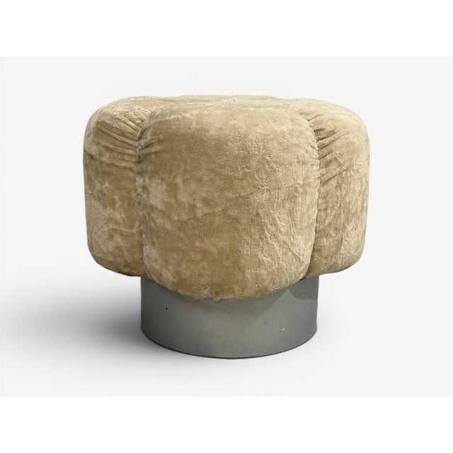 Wood Italian Modern, Ottomans, Fabric, Painted Wood, Italy, 1930s For Sale - Image 7 of 13
