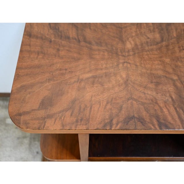 Small Art Deco Bedside Table in Walnut, 1920s For Sale - Image 6 of 18