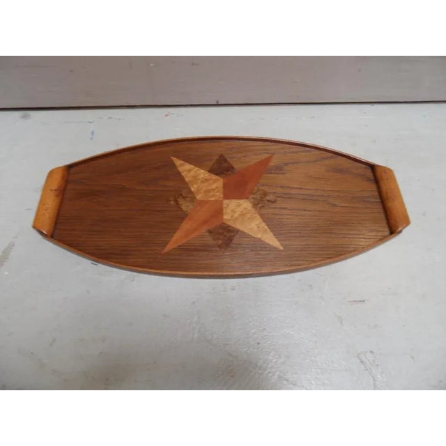 Vintage Wooden Tray with Inlay, 1930s For Sale - Image 9 of 9