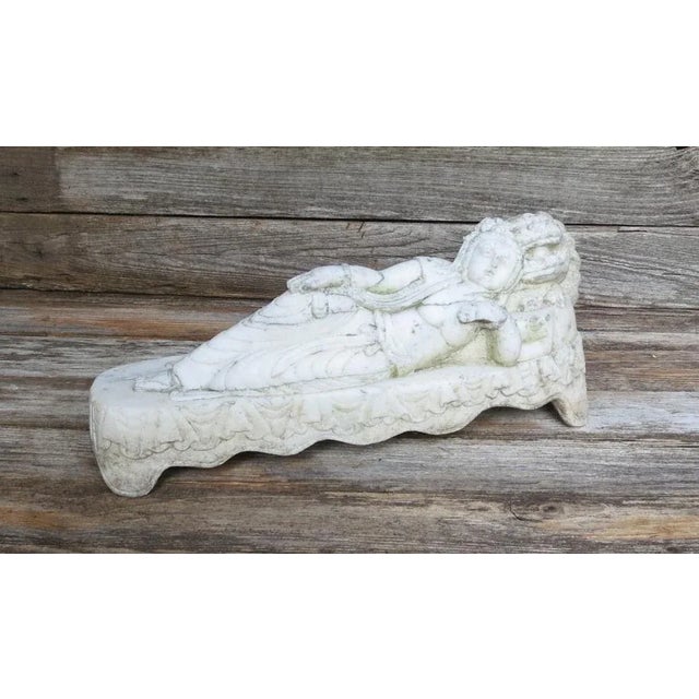 Antique Marble Reclined Kwan Yin Buddha Statue For Sale - Image 13 of 13