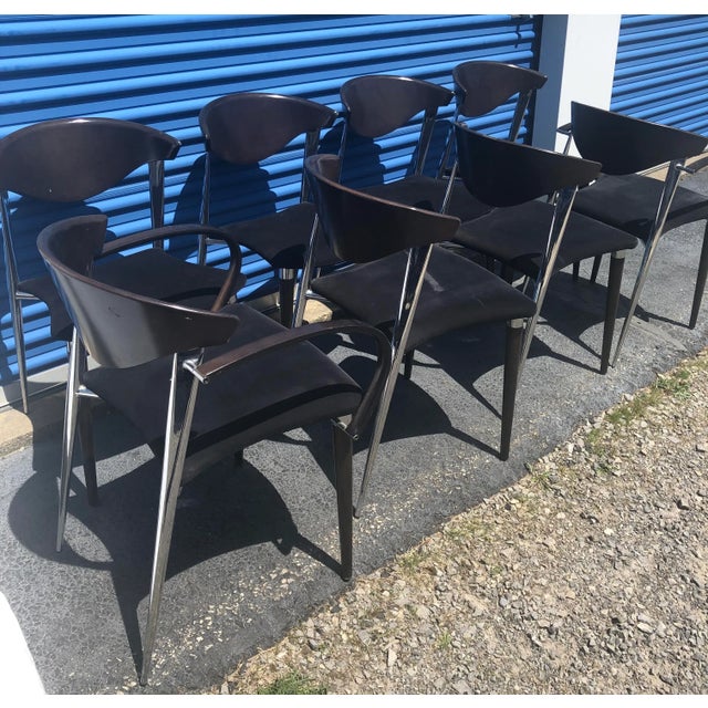 Paco Capdell Moderne Dining Chairs - Set of 8 Mid Century Modern For Sale - Image 9 of 12