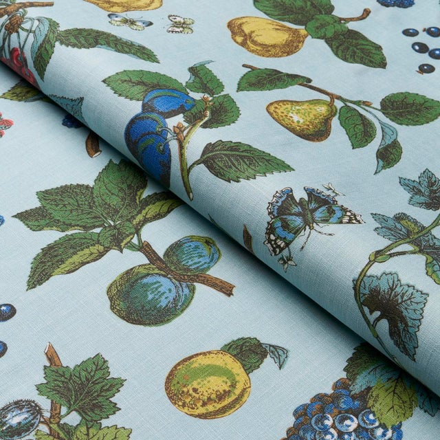 Not Yet Made - Made To Order Schumacher Berry Grove Fabric In Sky For Sale - Image 5 of 5