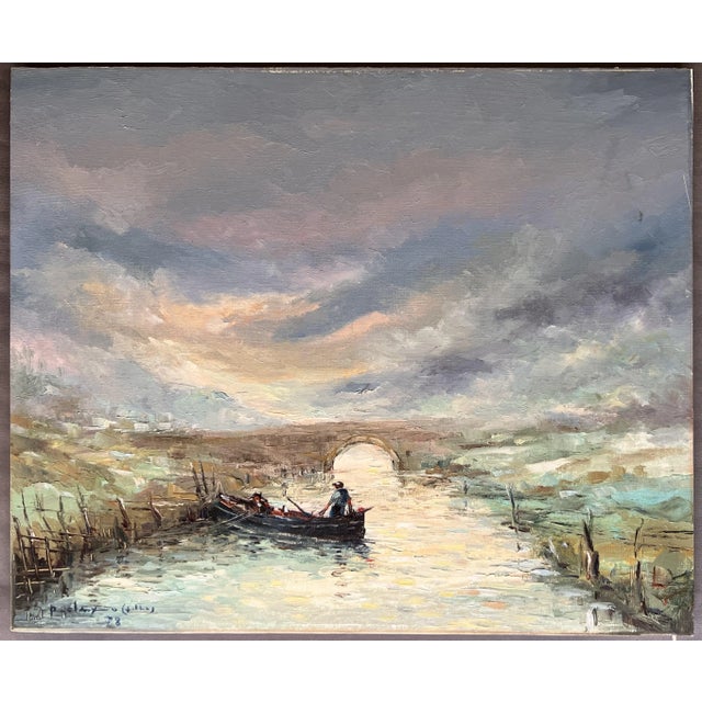 Pedro Olayo, Filho, Portugal, Oil on Canvas, 1978 For Sale - Image 8 of 9