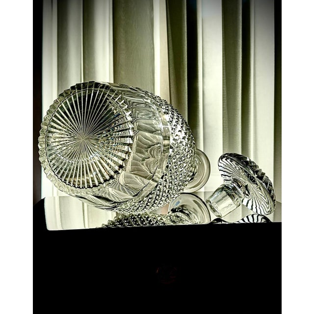 Glass Vintage French Cut Crystal Magnum Decanter, 1930 For Sale - Image 7 of 18