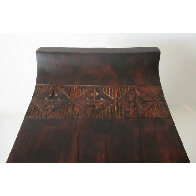 Vintage Wood-Carved African Ashanti Bench, Stool For Sale - Image 14 of 18