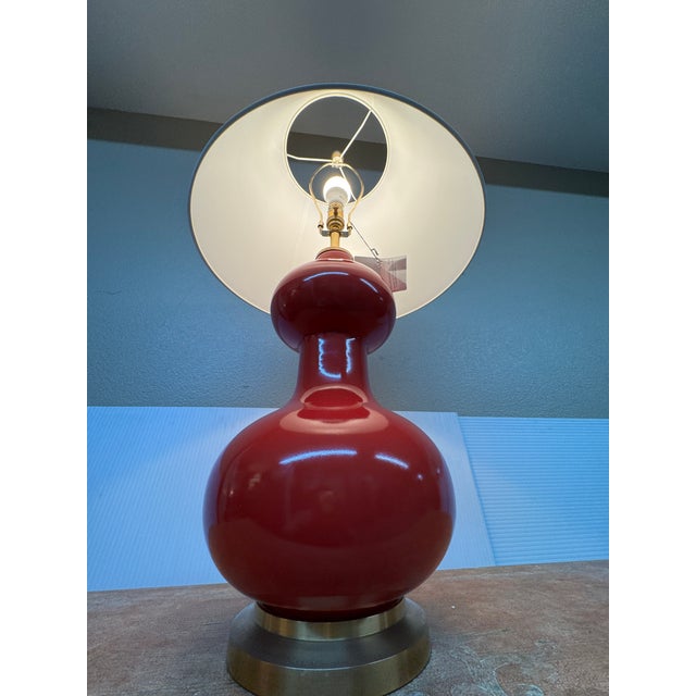 Visual Comfort Empire Christopher Spitzmiller for Visual Comfort Chambers Table Lamp, Cinnabar For Sale - Image 4 of 12