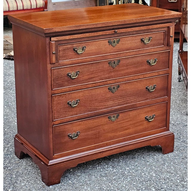 Mid 20th Century Mid Century Craftique Mahogany Secretery Chest of Drawers With Locks and Keys For Sale - Image 5 of 16