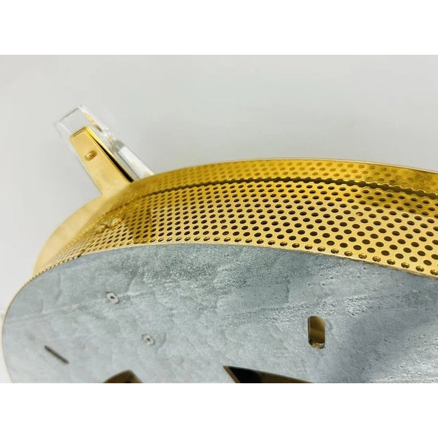 Brass & Crystal Ceiling/Wall Light Made in Italy For Sale - Image 10 of 12