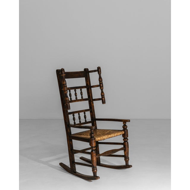 19th Century 19th Century English Lancashire Ash and Elm Spindle Wingback Chair For Sale - Image 5 of 18