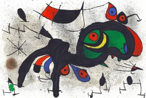 Original 1971 Lithograph by Joan Miró "Le Bélier Fleuri" (The Blooming Ram)