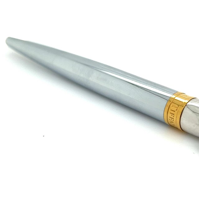 Metal 1990s Tiffany & Co Estate Gold Plated Ballpoint Pen 5.25" Sterling Silver For Sale - Image 7 of 10
