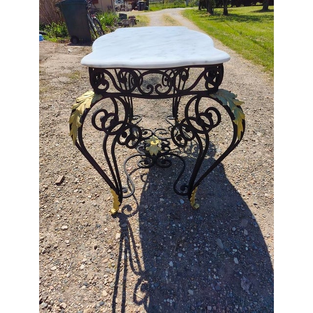 19th Century Butchers Table in Cast Iron, Wrought and Twisted, 1930 For Sale - Image 3 of 8