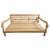 Beautiful hand crafted teak wood daybed for outdoor or indoor use. Includes outdoor taupe colored dry wick outdoor base...