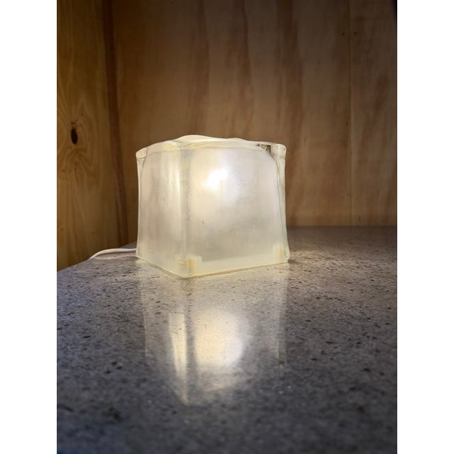 Vintage Scandinvian Ice Cube Lamp in Frosted Glass from Ikea, 1990s For Sale - Image 3 of 14