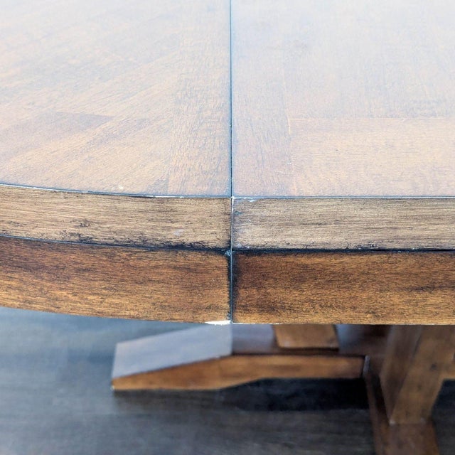 Brown Legacy Classic Highland Round to Oval Dining Table For Sale - Image 8 of 9