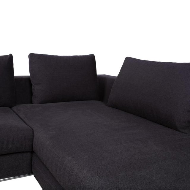 Modern Liverpool Fabric Corner Sofa Blue Grey Sofa from La Nuova Casa For Sale - Image 3 of 13