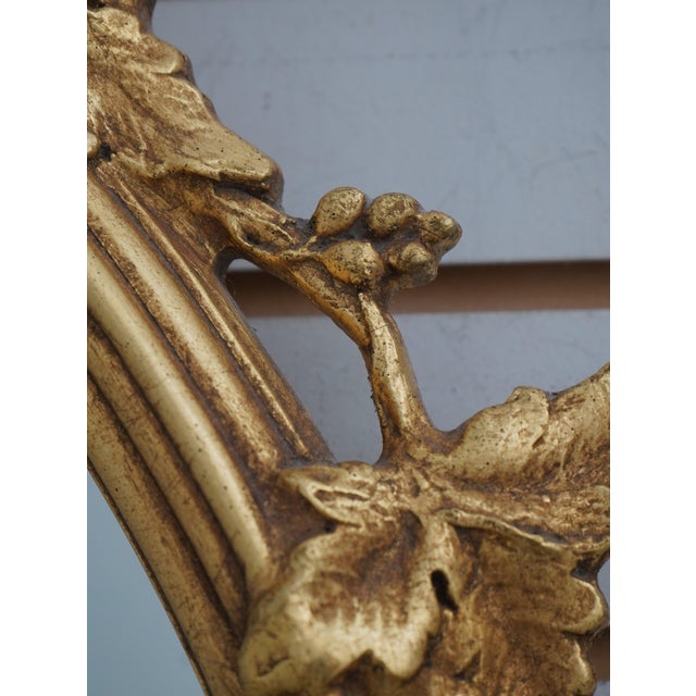 Traditional Friedman Brothers Ornate Gold Frame Oval Wall Mirror For Sale - Image 3 of 10