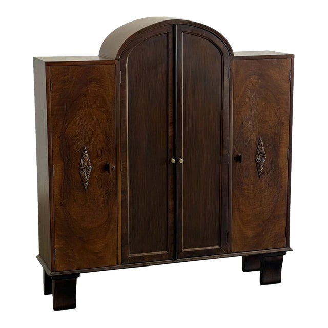 1960s Art Deco Waterfall Cabinet For Sale