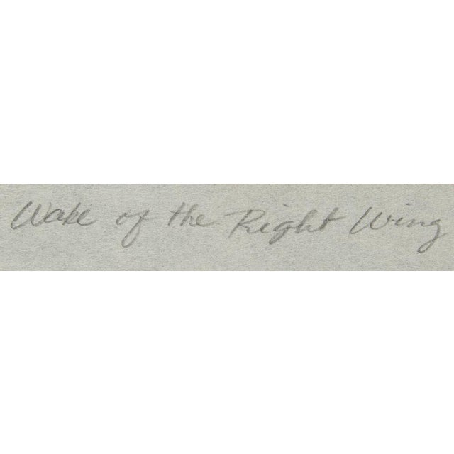 Mid 20th Century MCM James Tucker Block Print "Wake of the Right Wing" Proof For Sale - Image 5 of 7