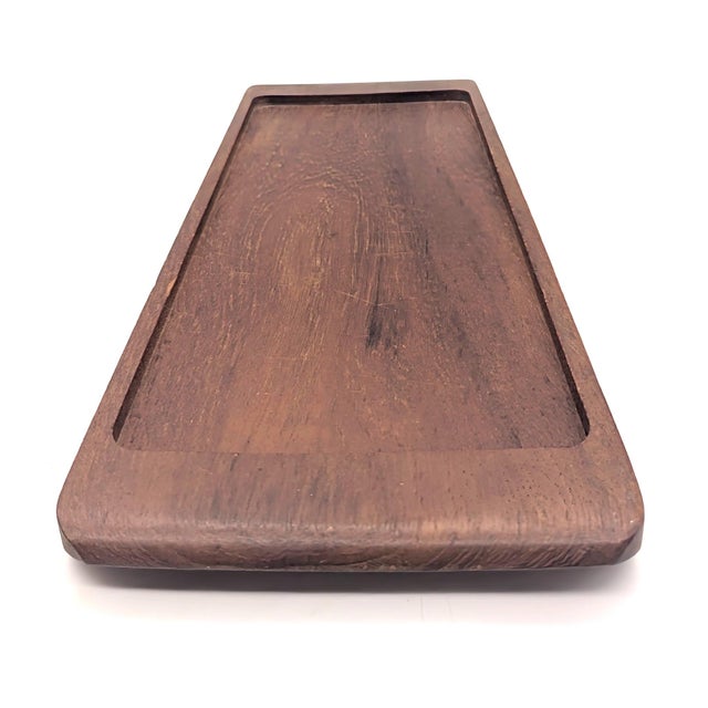 Mid-Century Modern Vintage Laurids Lønborg Danish Teak Wood Condiment and Snack Tray For Sale - Image 3 of 9